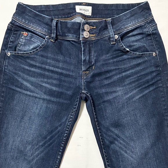 Hudson Collin Flap Skinny Jeans, Lowrise Dark Stretch Denim, Like New - 24 - Picture 6 of 16